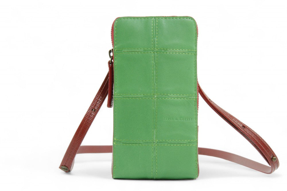 Sustainable leather phone bag by Elvis & Kresse