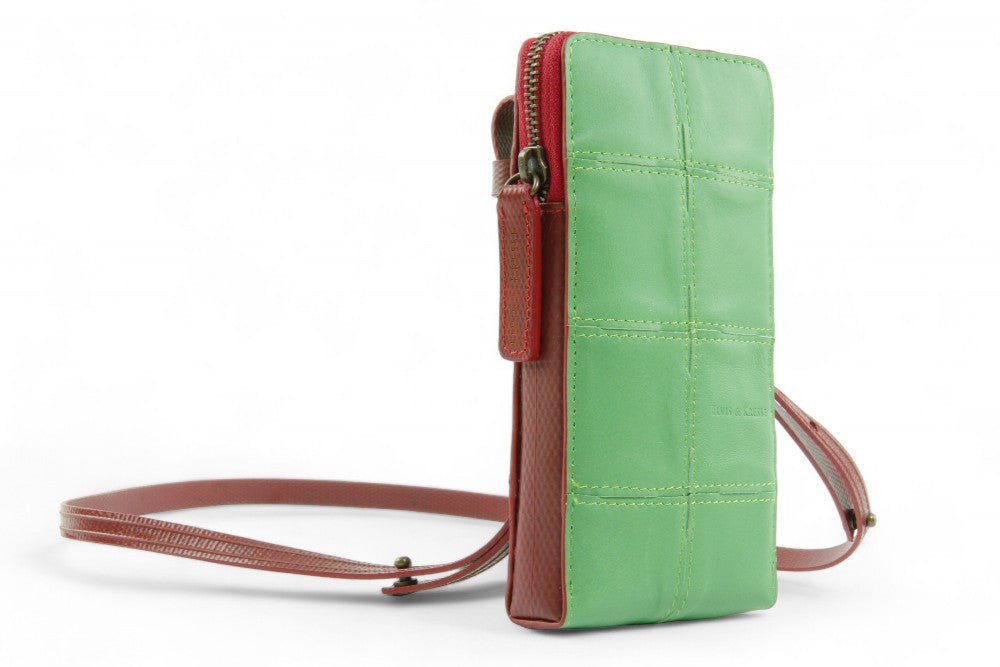 Sustainable leather phone bag by Elvis & Kresse