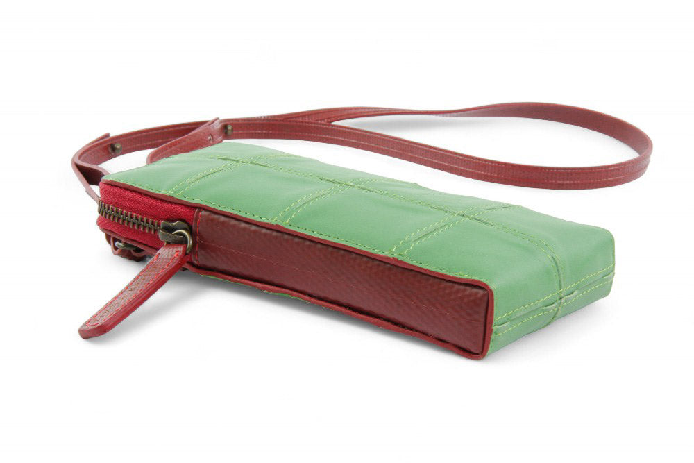 Sustainable leather phone bag by Elvis & Kresse