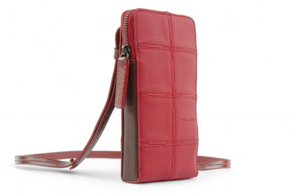 Sustainable leather phone bag by Elvis & Kresse