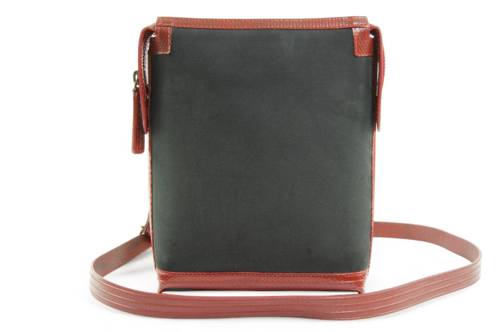 Vegan leather saddle bag