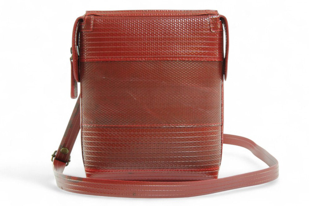 Vegan leather saddle bag