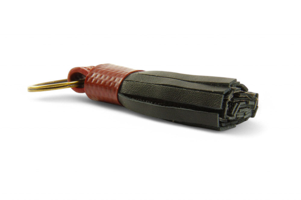 Leather tassel keyring